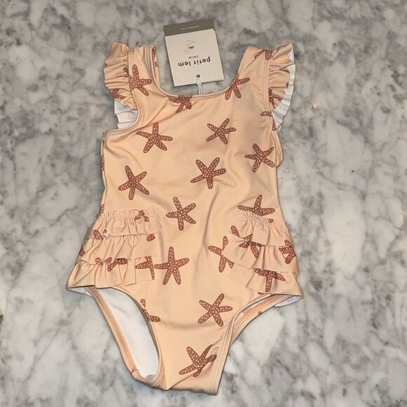 NWT PETIT LEM SWIM ONE PIECE RUFFLE BUNDLE 6/12M - Picture 7 of 10